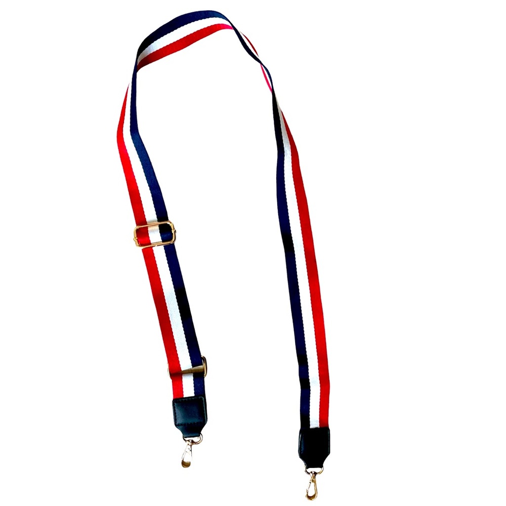 NWOT Red, white & blue strap for bag